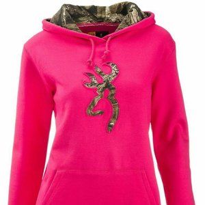 Browning Ladies Hoodie, Hot Pink & Camo